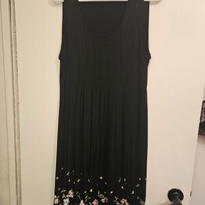 Elegant Black Floral Dress